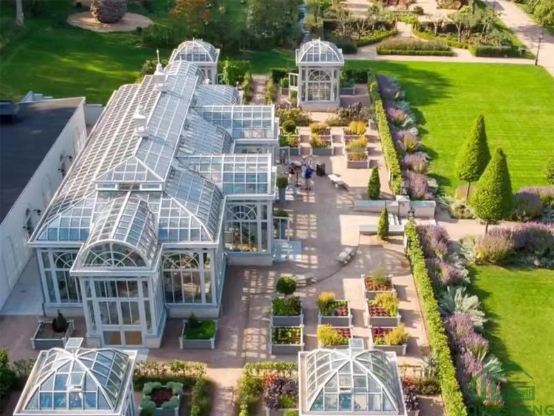 Large luxury Victorian glass wedding greenhouse 